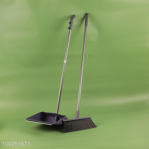 China factory 2pcs household cleaning tool broom and dustpan set for sale
