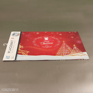 Top quality merry christmas rectangle place mat <em>dinner</em> mat for sale