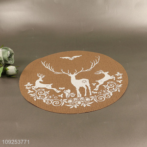 China products christmas series round place mat <em>dinner</em> mat for tabletop