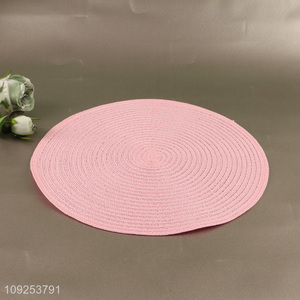Good quality round pink non-slip place mat <em>dinner</em> mat for sale