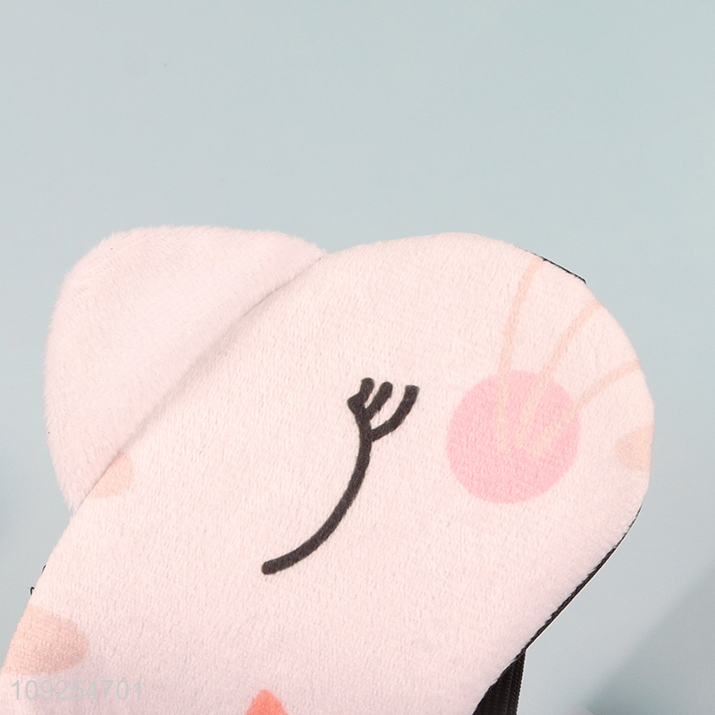 Popular products cartoon cat polyester sleeping eye mask eye cover for sale