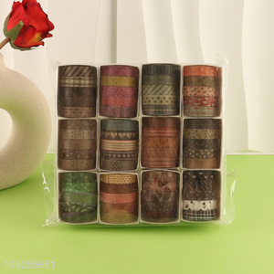 Hot Selling 5 Rolls Autumn Washi <em>Tape</em> Set Fall Decorative Washi Tapes Scrapbook Tapes