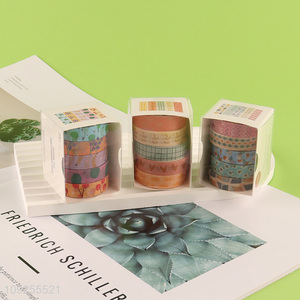 China Imports 5 Rolls Washi <em>Tape</em> Set Decorative Masking Tapes Set for DIY Journaling