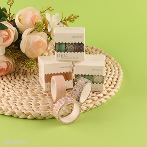 Hot Selling 3 Rolls Washi <em>Tape</em> Set Decorative Tapes for DIY Journaling & Scrapbooking