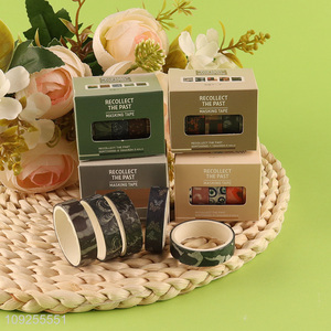 New Arrival 5 Rolls Washi <em>Tape</em> Set Decorative Masking Tapes Set for DIY Arts & Crafts