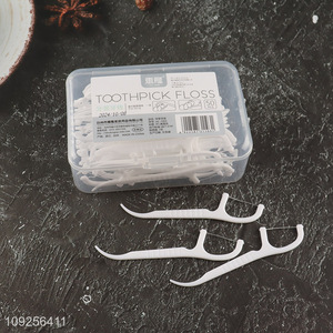 Factory Supply 50 Count Dental Floss Picks for Men Women Teeth Cleaning