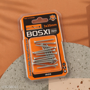 China Wholesale 16 Pieces Self Tapping Screw Set Iron Self Tapping Screws Set