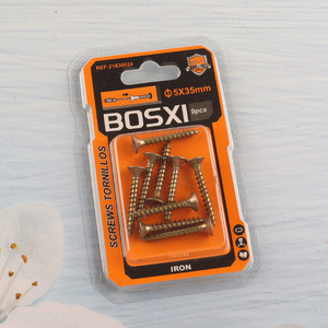 Factory Price 9 Pieces Self Tapping Screw Set Iron Self Tapping Screws Set