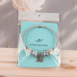 Good Quality Charm Bracelet Stainless Steel Bangle Bracelet Girls Jewelry