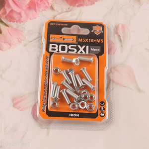 China Imports 10 Pieces M5 Iron Screws and Nuts Set Hardware Assortment Kit