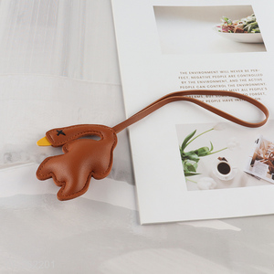 China Wholesale Roasted Goose Keychain Pendant PU Leather <em>Key</em> <em>Chain</em> Backpack Pendant