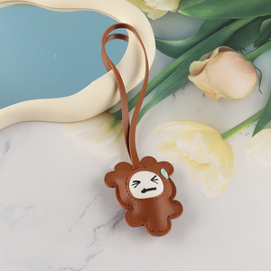 Factory Supply Fun Keychain Pendant Cute PU Leather Keychain <em>Backpack</em> Handbag Pendant