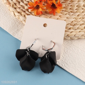 Wholesale Petal Drop Dangle Earrings Flower Statement Earring for Women