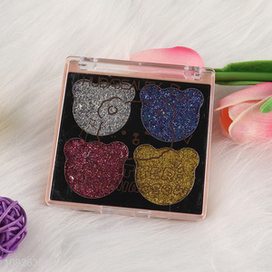 Wholesale 4 Colors Shimmer Eyeshadow Palette Waterproof Long-Lasting Makeup Eyeshadow