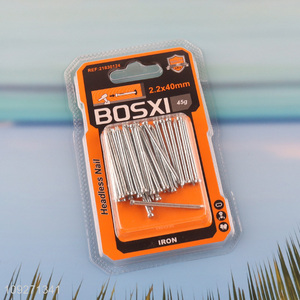 Hot selling 2.2*40mm headless nail woodworking construction site iron nail