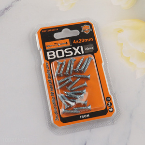 China factory 4*20mm zinc-plated phillips flat head self-tapping screws