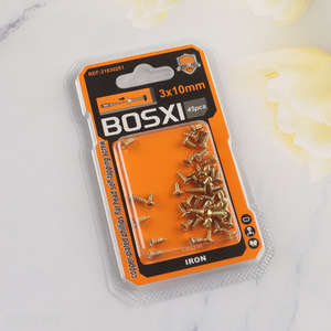 Factory direct sale metal copper-plated phillips flat head self-tapping screws