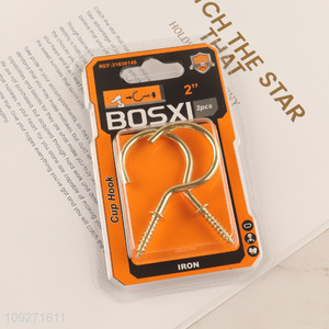 Good quality 2pcs 2inch metal self-tapping screws hooks