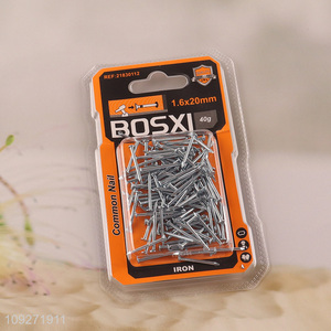 Popular products 1.6*20mm woodworking construction site iron nail common nail