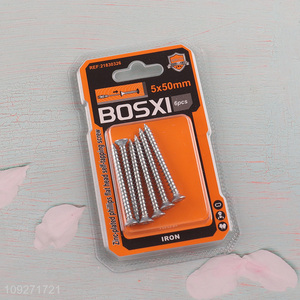 Hot selling 5*50mm zinc-plated phillips flat head self-tapping screws