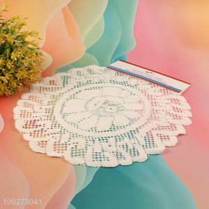 Yiwu market white polyester dinner mat placemat table mats