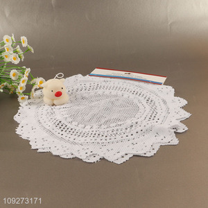 Best selling white polyester dinner mat placemat table mats