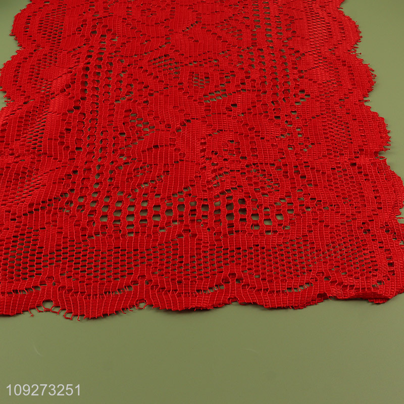 Good quality red 2pcs dinner mat placemat table mats for sale