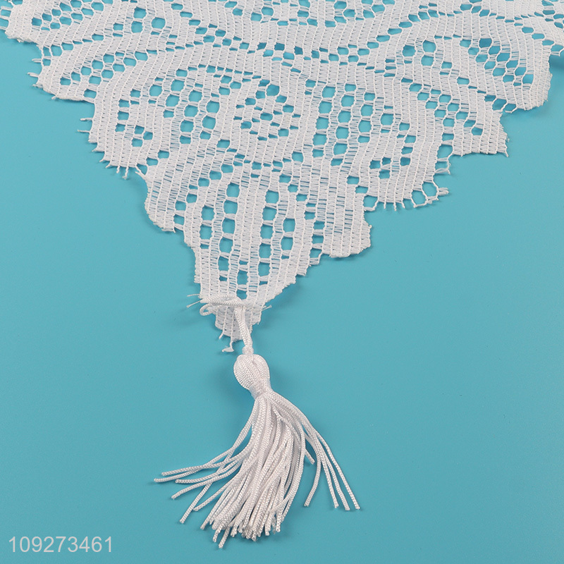 Hot items polyester hollowtable runner table decoration