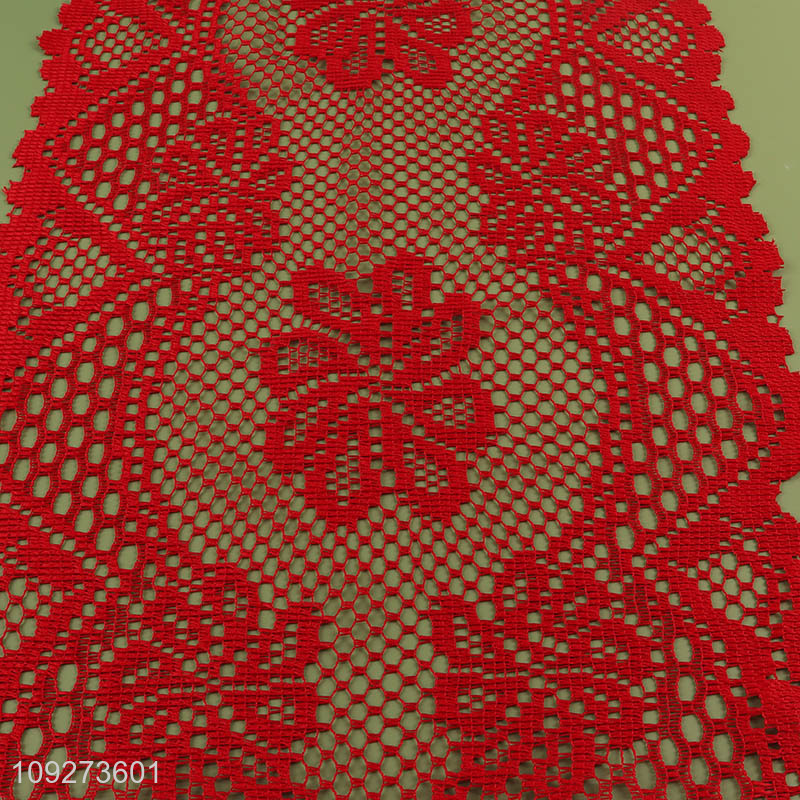 Low price red polyester table runner table decoration table flags