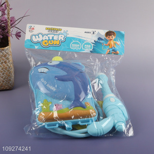 Hot products cartoon kids backpack water gun toy shooting games