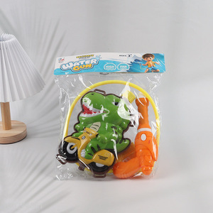 Low price cartoon dinosaur kids backpack water gun toy