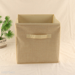 Factory supply non-woven fabric storage basket with handle