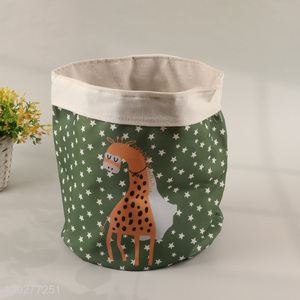 Popular products cartoon printed polyester storage basket storage container