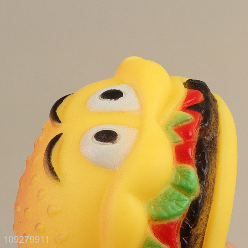 Hot products hamburger shape tpr pet chew toys teething toys