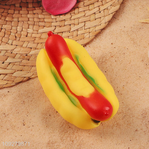 Top selling hotdog shape tpr pet chew toys teething toys wholesale