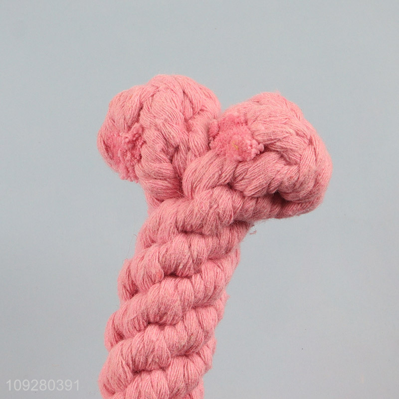Online wholesale bone shape cotton rope pet chew toys teething toys