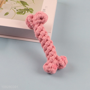 Online wholesale bone shape cotton rope pet chew toys teething toys
