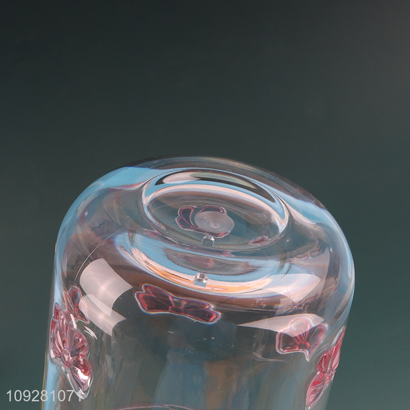 Online wholesale pink bowknot glass water cup drinking cup