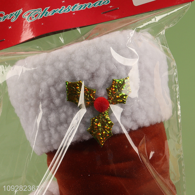 Low price mini christmas boots christmas hanging ornament decoration