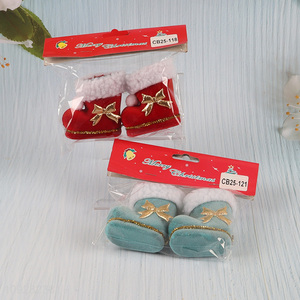 Top sale 2pcs christmas boots christmas hanging ornament decoration wholesale