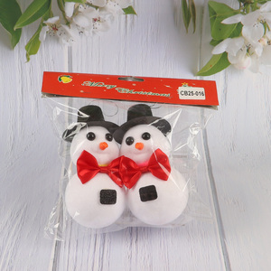 Good sale 2pcs snowman shape christmas hanging ornament decoration