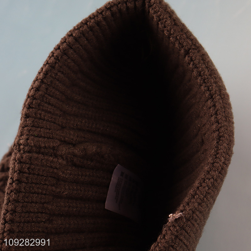 Good quality fashion winter knitted hat beanies hat for sale