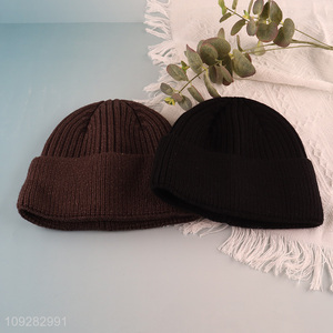 Good quality fashion winter knitted hat beanies hat for sale