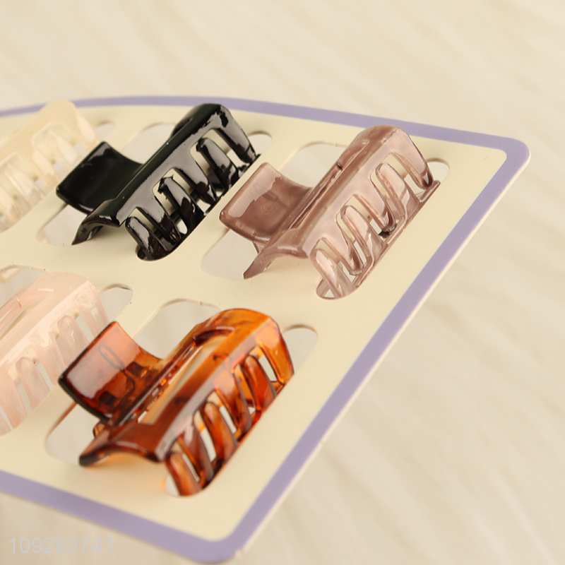 Yiwu market 6pcs fashion hair claw clips hairpin set