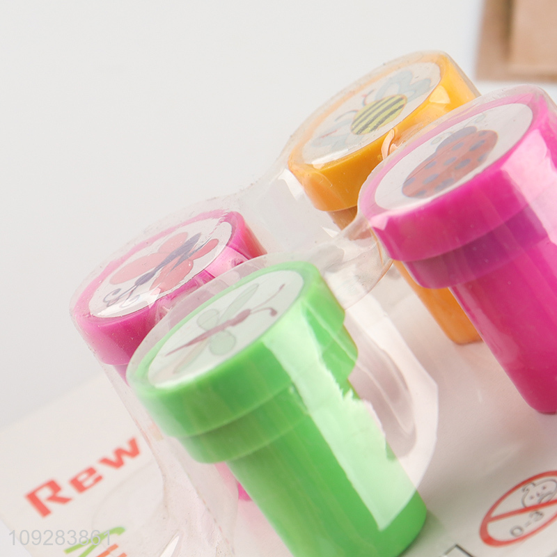 China supplier 4pcs school students cartoon stamps set