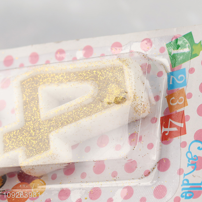 Hot items golden number birthday cake candle decorative candle