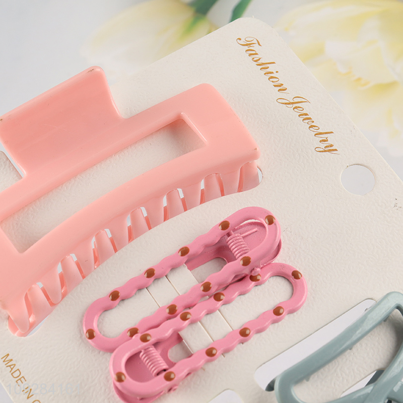 Good quality girls fashion hair claw clips hair clips set