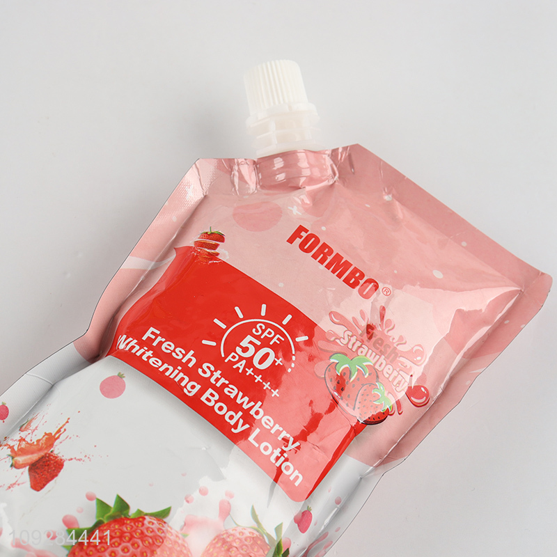 Hot selling strawberry whitening body lotion for summer