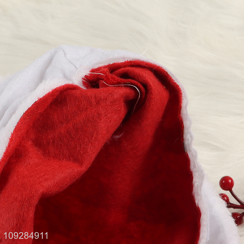 China products polyester christmas hat Santa hat for sale