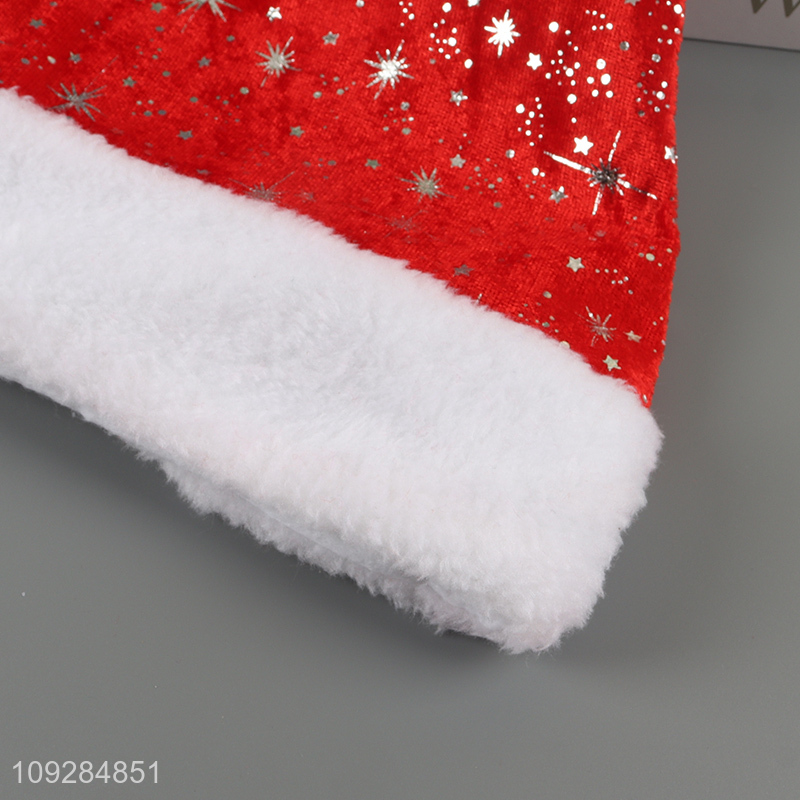 Popular products plush red christmas hat Santa hat